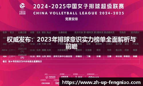 权威发布：2023年排球意识实力榜单全面解析与前瞻